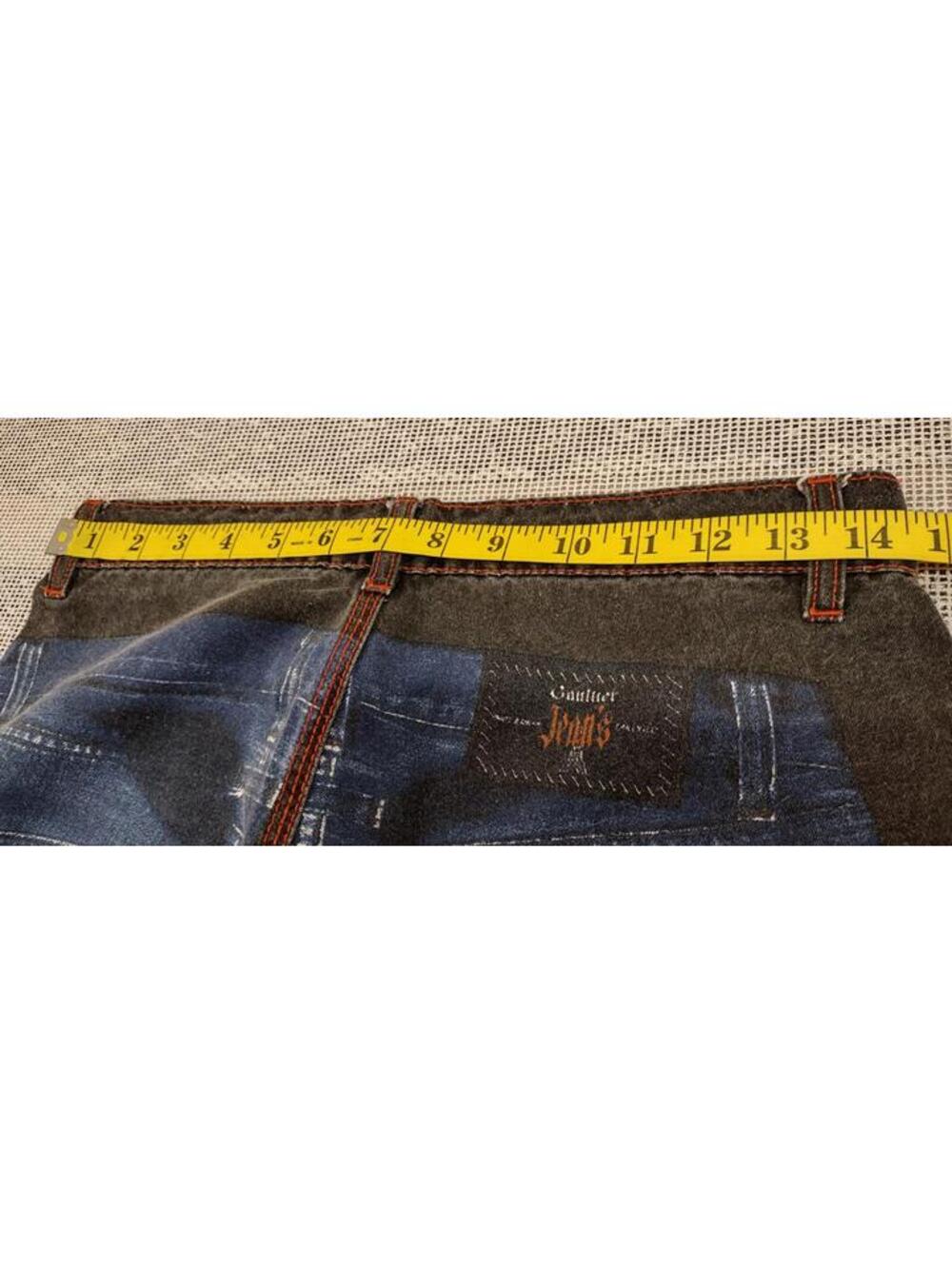 JEAN PAUL GAULTIER Rockabilly Pants Jean Picture Denim Redlines Waist 29 inches - Picture 10 of 16